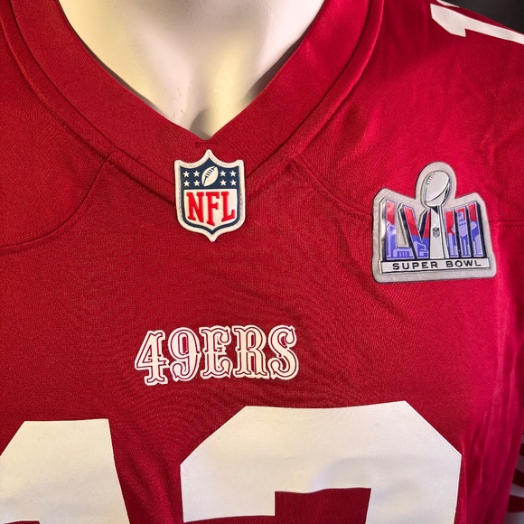 New mens XL authentic Nike San Francisco 49ers Brock Purdy SB58 football jersey - Picture 5 of 9